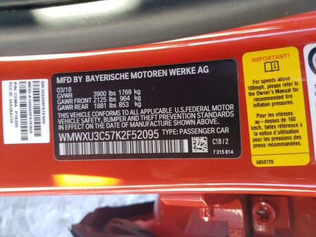 2019 MINI COOPER S WMWXU3C57K2F52095