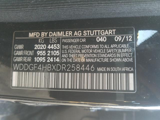 2013 MERCEDES-BENZ C250 WDDGF4HBXDR258446