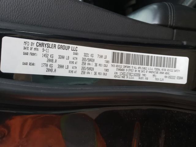 2012 DODGE DURANGO CR 1C4SDJDT8CC163358