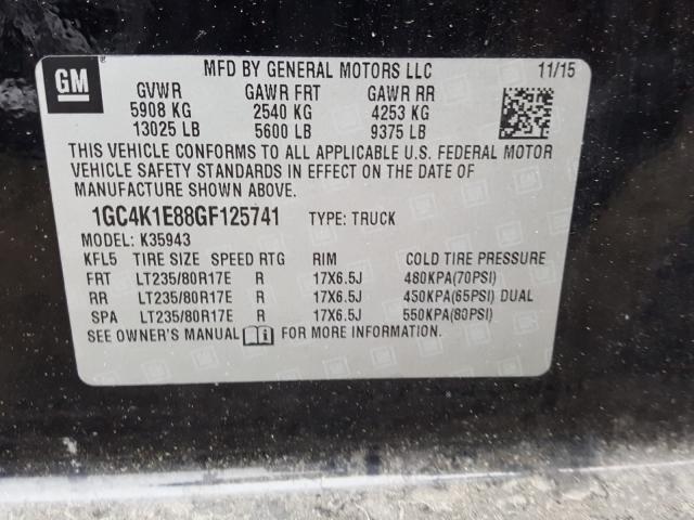 2016 CHEVROLET SILVERADO - 1GC4K1E88GF125741