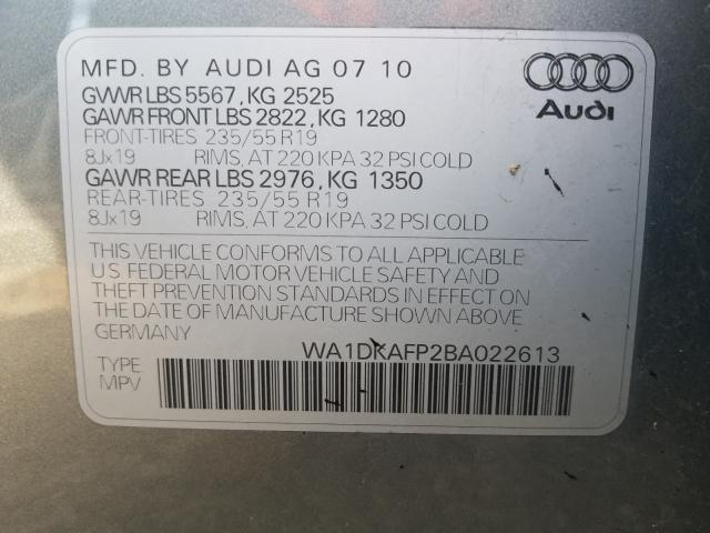 2011 AUDI Q5 WA1DKAFP2BA022613