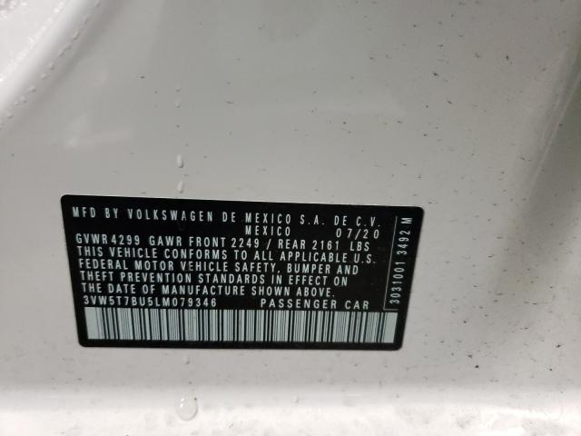 2020 VOLKSWAGEN JETTA GLI 3VW5T7BU5LM079346
