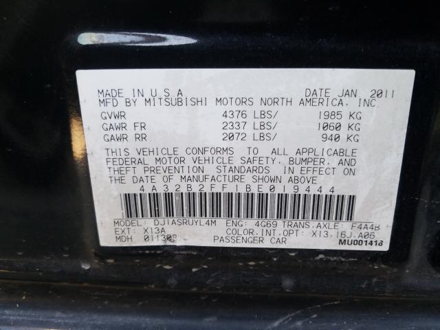 2011 MITSUBISHI GALANT FE 4A32B2FF1BE019444
