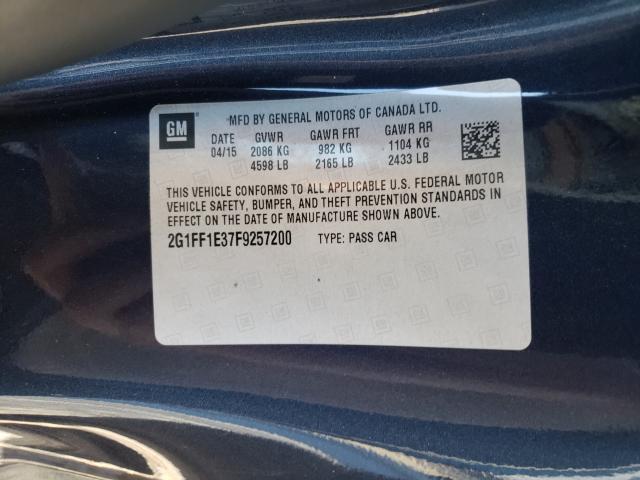 2015 CHEVROLET CAMARO LT 2G1FF1E37F9257200