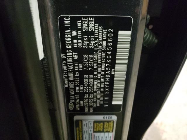 2019 KIA SORENTO EX 5XYPHDA57KG456602