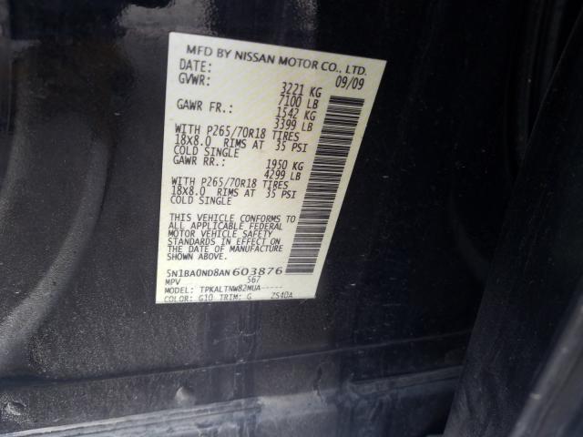 2010 NISSAN ARMADA SE 5N1BA0ND8AN603876