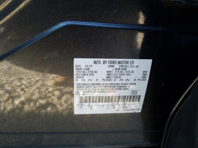 2019 FORD EDGE TITAN 2FMPK3K92KBC02776