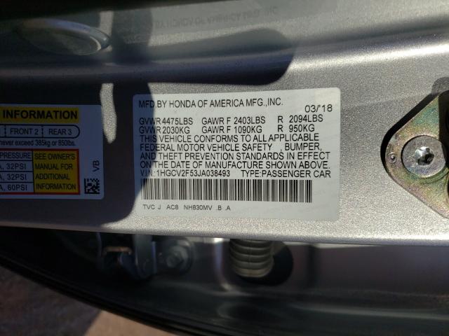 2018 HONDA ACCORD EXL 1HGCV2F53JA038493