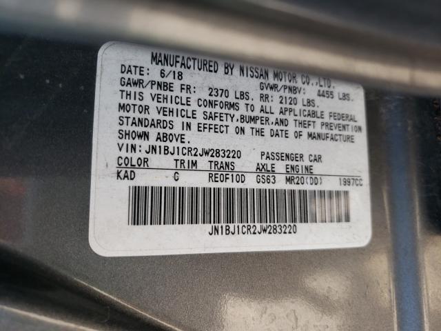2018 NISSAN ROGUE SPOR JN1BJ1CR2JW283220