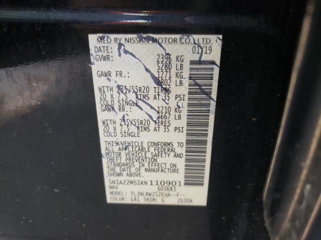 2019 NISSAN MURANO S 5N1AZ2MS1KN110901