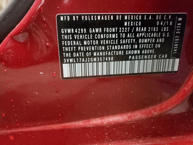 2016 VOLKSWAGEN JETTA SEL 3VWL17AJ2GM357498