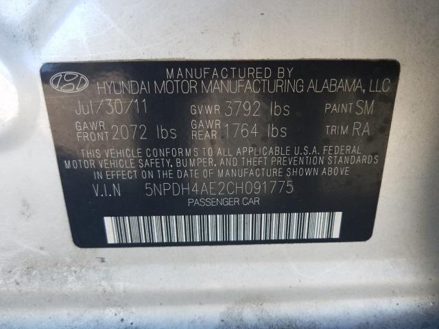 2012 HYUNDAI ELANTRA GL 5NPDH4AE2CH091775