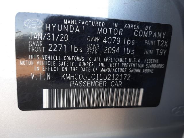2020 HYUNDAI IONIQ LIMI KMHC05LC1LU212172
