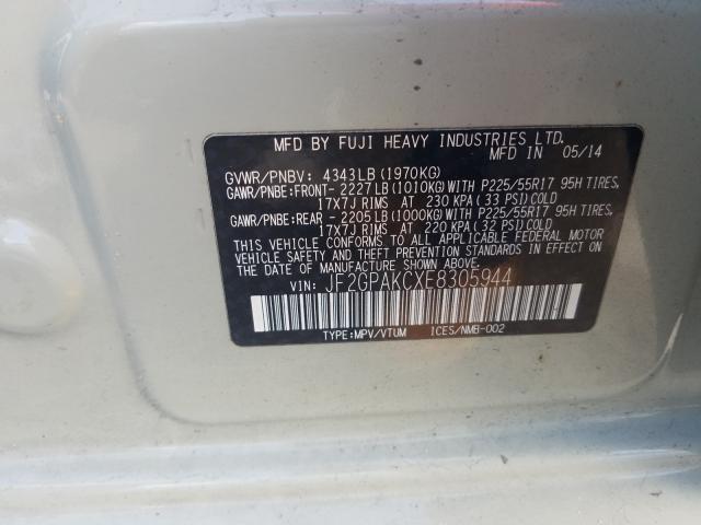 2014 SUBARU XV CROSSTR JF2GPAKCXE8305944