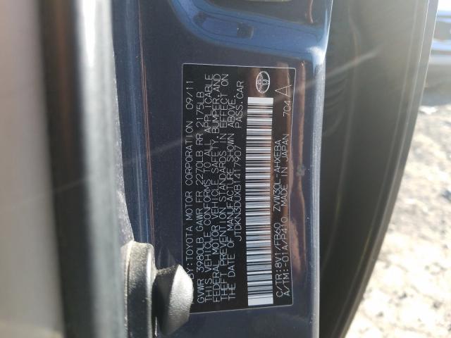 2011 TOYOTA PRIUS JTDKN3DUXB1417907