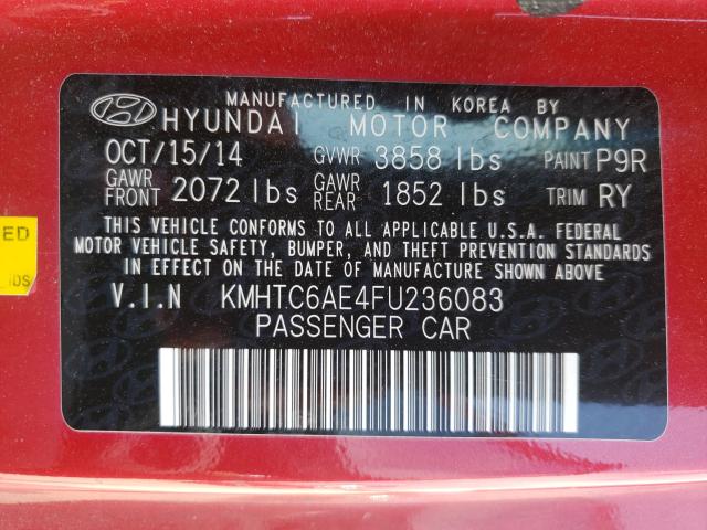 2015 HYUNDAI VELOSTER T KMHTC6AE4FU236083