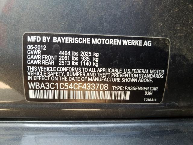 2012 BMW 328 I SULE WBA3C1C54CF433708