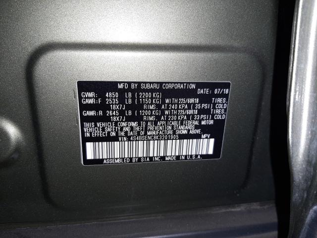 2019 SUBARU OUTBACK 3. 4S4BSENC8K3201905