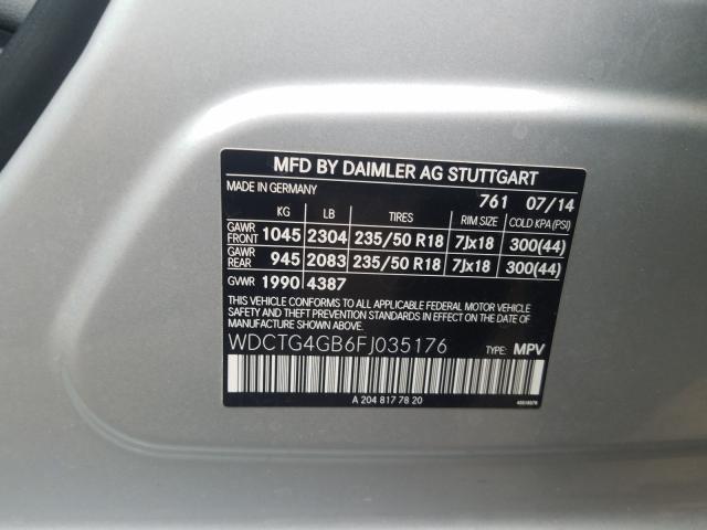 2015 MERCEDES-BENZ GLA 250 4M WDCTG4GB6FJ035176