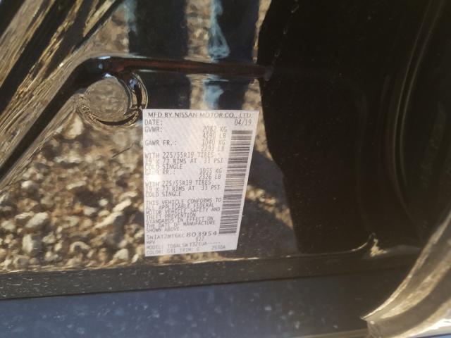 2019 NISSAN ROGUE S 5N1AT2MT6KC803954