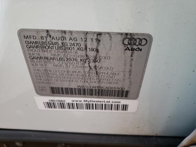 2012 AUDI Q5 PREMIUM WA1LFAFP9CA065900