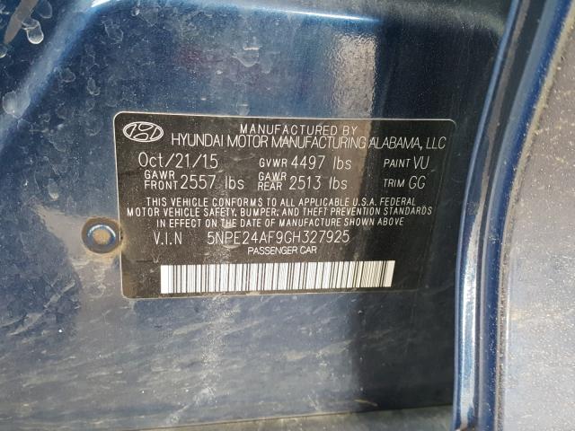 2016 HYUNDAI SONATA SE 5NPE24AF9GH327925