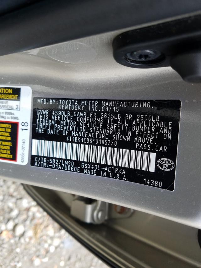 2015 TOYOTA AVALON XLE 4T1BK1EB6FU185770