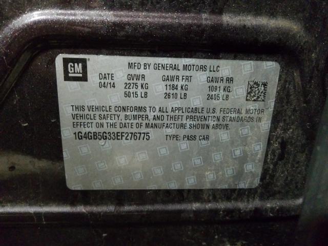 2014 BUICK LACROSSE 1G4GB5G33EF276775