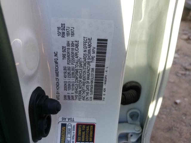 2016 HONDA CR-V TOURI 5J6RM3H96GL031398