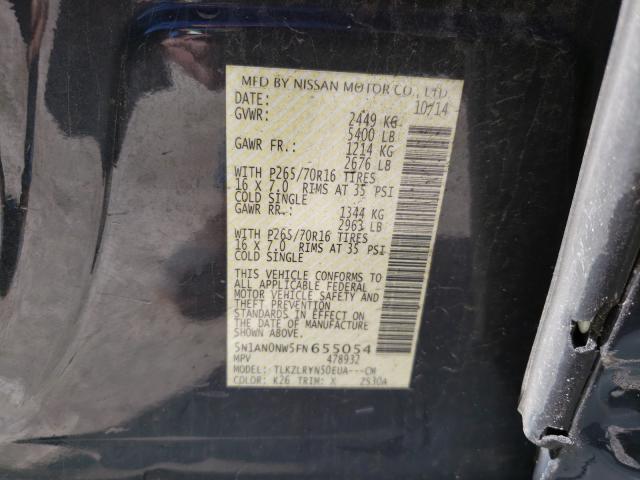 2015 NISSAN XTERRA X 5N1AN0NW5FN655054
