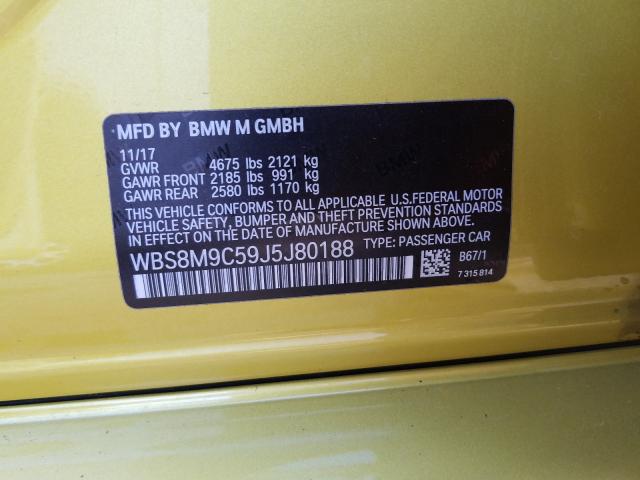 2018 BMW M3 WBS8M9C59J5J80188