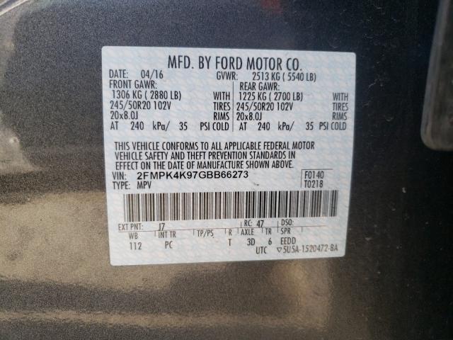 2016 FORD EDGE TITAN 2FMPK4K97GBB66273