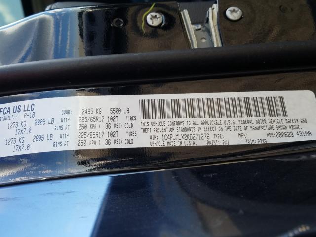 2019 JEEP CHEROKEE L 1C4PJMLX2KD271276