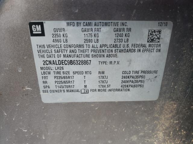 2011 CHEVROLET EQUINOX LT 2CNALDEC9B6328867