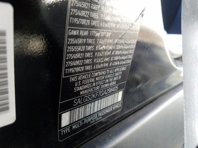 2016 LAND ROVER RANGE ROVE SALGS2KF7GA298405