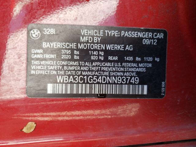 2013 BMW 328 I SULE WBA3C1G54DNN93749
