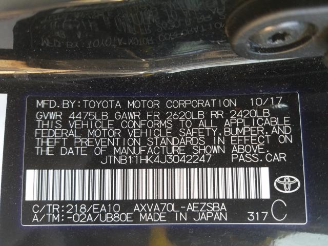 2018 TOYOTA CAMRY L JTNB11HK4J3042247