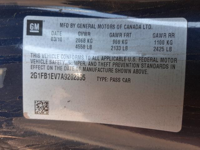 2010 CHEVROLET CAMARO LT 2G1FB1EV7A9202395