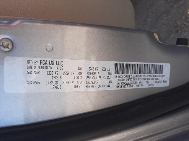 2016 DODGE GRAND CARA 2C4RDGBG2GR356884