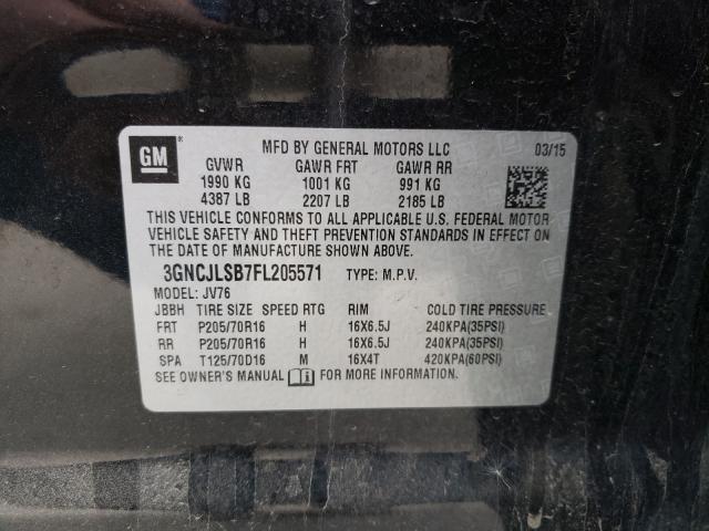 2015 CHEVROLET TRAX 1LT 3GNCJLSB7FL205571