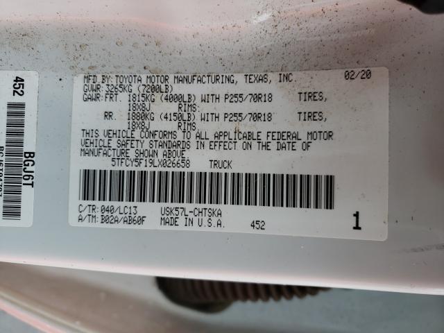 2020 TOYOTA TUNDRA DOU 5TFCY5F19LX026658