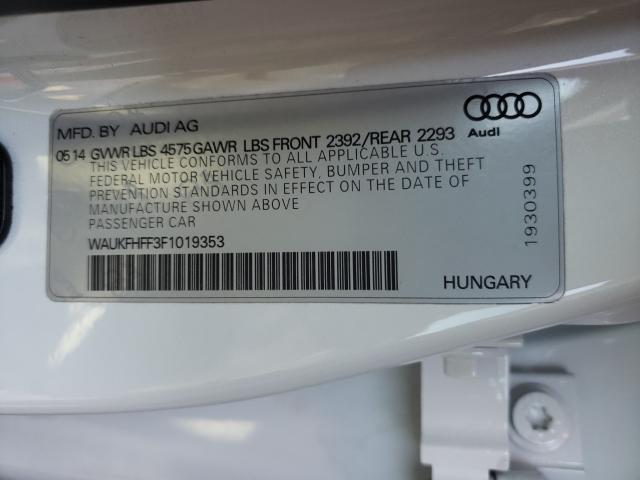 2015 AUDI A3 PRESTIG WAUKFHFF3F1019353