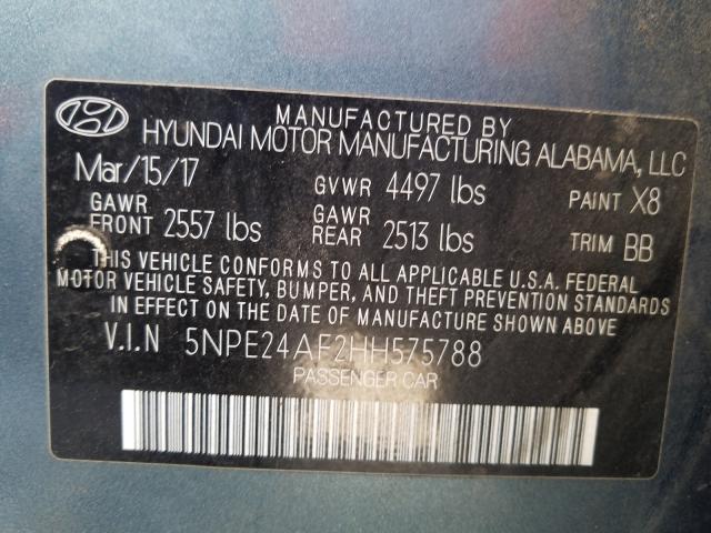 2017 HYUNDAI SONATA SE 5NPE24AF2HH575788