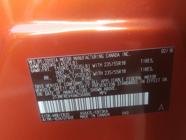 2016 TOYOTA RAV4 SE 2T3NFREV4GW256886
