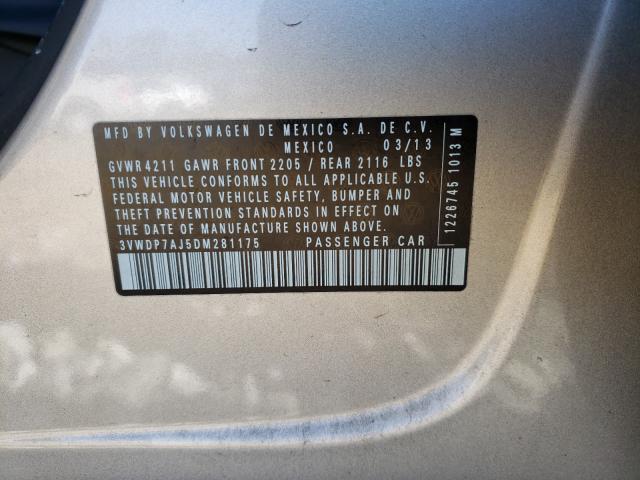 2013 VOLKSWAGEN JETTA SE 3VWDP7AJ5DM281175