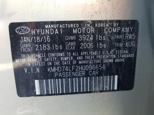 2017 HYUNDAI ELANTRA - KMHD74LF2HU096654