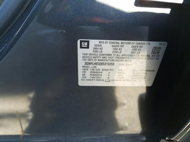 2014 CHEVROLET EQUINOX 2GNFLHE32E6319358