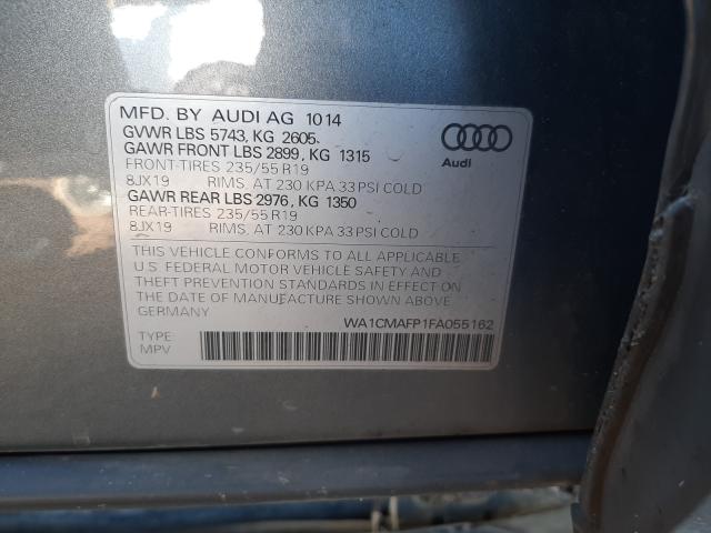 2015 AUDI Q5 TDI PRE WA1CMAFP1FA055162