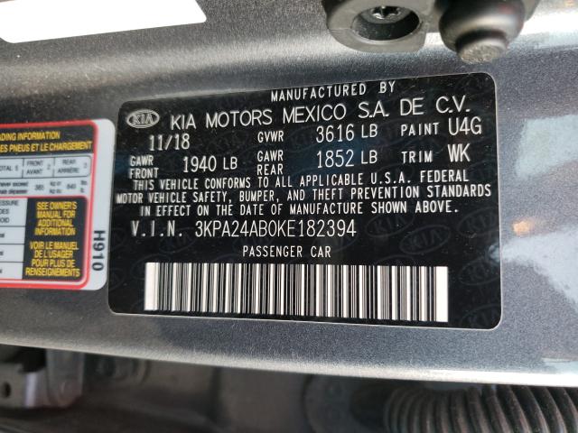 2019 KIA RIO S 3KPA24AB0KE182394