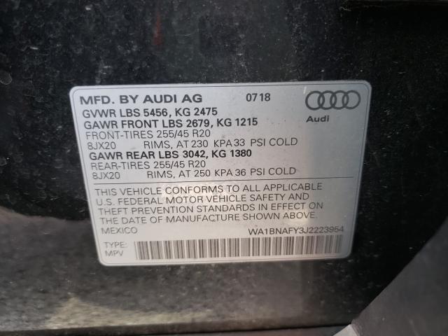 2018 AUDI Q5 PREMIUM WA1BNAFY3J2223954